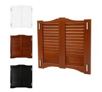 Generico Porta Saloon Legno, Porte oscillanti Interne, Porta Battente Incernierata, Porta Divisoria, Porte a Mezza Vita per Cucina, Corridoio, Pub(Marrone,H100cm x W156cm)