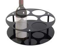 Generico Porta Sciroppi Caffè | Organizzatore Acrilico per 7 Bottiglie di Sciroppo - Scaffale Dispenser Vassoio Stabile Per Organizzazione Bar Ristorante Caffetteria Cucina Uffici