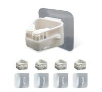 Generico Porta Scopa Adesivo Ultra Resistente da Parete (Set 4) - Ganci Senza Fori per Scope e Mop - Supporto Porta Scope Cucina, Bagno e Garage - Impermeabile, Antiscivolo con Fissaggio Forte