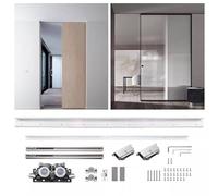Generico Porta Scorrevole Nascosta con Kit ferramenta for Chiusura Ammortizzata, Porta Nascosta, for Apertura, Scorrimento Fluido, for Uso Interno, ampiamente utilizzata(120cm/40in)