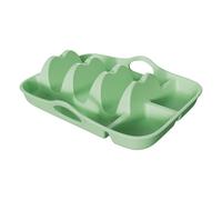 Generico Porta Taco - Vassoio Portataco con Divisori - Vassoio Riutilizzabile con Scomparti Portasalse per Snack - Per Casa Cucina Picnic Campeggio Barbecue Forniture Per Feste