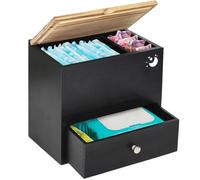 Generico Porta Tamponi - Organizzatore Da Bagno,Scatola Decorativa In Legno Soluzione Per Organizzazione Trucco E Bellezza Ideale Adatta A Casa Appartamento Toilette Ospiti