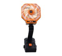 Generico Portabłe Camping Fan Light, Rechargeable 3-Speed Silent Desktop Fan With Integrated LED, High-Strength Design For Tents And RVs, Essentiâl Outdoor Travel And Power Outage Tool, Single Unit