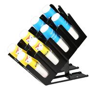 Generico Portabicchieri da caffè, Ripiano Portaoggetti Regolabile, 44,2 X 11,6 X 22,5 Cm, Distributore di Bicchieri Commerciale, Design Verticale Senza Montaggio (Black)