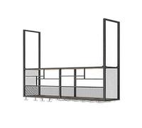 Generico Portabicchieri Da Soffitto Con Luci, Scaffale For Liquori Bar A 2 Livelli, Portaoggetti For E Caffè, Capacità Di Carico 150 Kg, For Calici, Bicchieri Tazze(100x30x45cm)