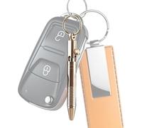 Generico Portable Brass Pen | Me-tal Stainless Steel Point Pens | Mini Retractable Ballp-oint | Fine 0.7 Mm | Tiny Ink Black And Gold For Pocket Notebook Office | Metal Po-cket Pen