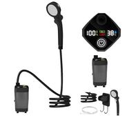 Generico Portable Camping Shower - 3 Spray Modes Camp Shower | Rechargeable RV Showers with LED Display | Waterproof Pump for Backpacking Beach RV Hiking Pet Bath Car Washing Garden