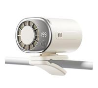 Generico Portable Clip On Fan - 360° Rotating LED Car Clamp Air Conditioner, Automotive USB Rechargeable Cooling Fan With 199 Speeds, 2000mAh Battery 16°C Semi Cooling Clip Design