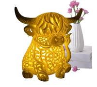 Generico Portable Cow Night Light - Animal Desk Lamp, Cute Tables Lamps for Home, Table Light with Warm LED Illumination, Reading Lights, Bedside Lamp Ideal for Bedroom Living Room Bookshelf Decor