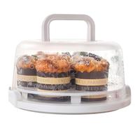 Generico Portable Cupcake Carrier with Handle & Locking Lid - 7 Hole Muffin Storage Box | Airtight Reusable Cak Container for Transporting Pastries, Cupcs & Fairy Cakes, Fridge Safe Food Keeper