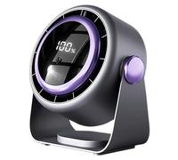 Generico Portable Desk Fan - USB Rechargeable Quiet Air Cooling Fan with Digital Display Touch Control, Compact Circulator | For Camping, Travel, Gym, School, Office, Garden, Outdoor Use