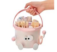 Generico Portable Desktop Trash Can - Decorative Wastebasket Garbage Bin With Handle - Tiny Countertop Garbage Can - For Dorm Bedroom Office Bathroom Bedside Cleaning Storage Makeup Table