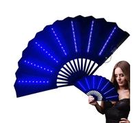 Generico Portable Fan - LED Handheld Fan With Light | Battery Powered Folding Mini Cooling Fans | Low Voltage Quiet Travel Fans For Outdoor Photography, Festivals, Summer Heat, Travel