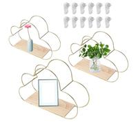 Generico Portable Floating Shelf, Cloud Shelves, 6.6in 3 Pieces Storage Organizer, Modern Shelving Rack, Wall-Mounted Design for Home Decoration, Bedroom, Living Room, Kitchen Organization