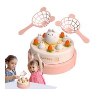 Generico Portable Game Set - ABS Toy Pieces | 7.28 Inch Turntable | Fun Rabbit Carrot Catching Game for Kids 3 Years and Up | Birthday, Classroom, Travel, Beach, Camping, Party Entertainment
