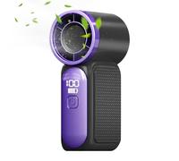 Generico Portable Handheld Fan, Personal Pocket Blower, 100 Speed Wind Device, Digital Display Design, Compact Rechargeable Gadget, Outdoor Use for Travel Concert Camping Hiking Girls Boys