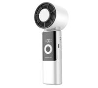 Generico Portable Handheld Fan | Rechargeable Foldable Personal Cooling Fan with Digital Display 2000mAh USB C Quiet Mini Travel F́an 12 Hour Runtime for Beach Vacation Camping
