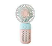Generico Portable Handheld Fan - USB Rechargeable Pocket Fan Small Compact Size with Strong Wind Power for Outdoor Travel Activities Makeup Use ABS Mini Cooling Device with Low Noise Motor Personal