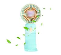 Generico Portable Handheld Fan - USB Rechargeable Pocket Fan Small Compact Size with Strong Wind Power for Outdoor Travel Activities Makeup Use ABS Mini Cooling Device with Low Noise Motor Personal