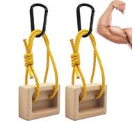 Generico Portable Hangboard - Lightweight Climbing Hangboard 1 Pair Wooden Fingerboard Pull Up - Climbing Board | for Climbers Tree Hand Playground Enhances Grip Strength Indoor Outdoor Doorway