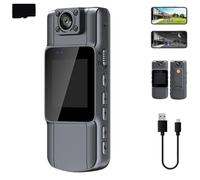 Generico Portable HD Action Camera, 4K Mini Wearable Action Camera, Mini Video Cameras Recorder, Night Vision Actions Cameras, for Recording Outdoors Sport (1080P-WIFI-16G,No Bracket)