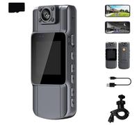 Generico Portable HD Action Camera, 4K Mini Wearable Action Camera, Mini Video Cameras Recorder, Night Vision Actions Cameras, for Recording Outdoors Sport (1080P-WIFI-32G,With Bracket)