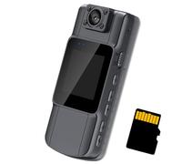 Generico Portable HD Action Camera,Police Body Cameras with Audio and Video Recording,150°Wide Angle 180°Lens Rotatable 7 Hour Battery Life Video Camera with Night Vision (+16G)