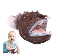 Generico Portable Mini Angler Fish Figure - Creature Sculpture, Detailed Sea Model Toy | Simulation Marine For Kids Learning Photography Creative Display