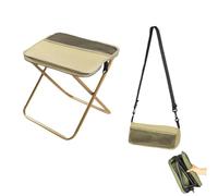 Generico Portable Mini Outdoor Camping Folding Seat,Foldable Backpack Stool,Camping board with adjustable shoulder straps,Carry Bag for Camping, Hiking, Fishing & Events (Khaki-Small)