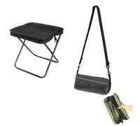 Generico Portable Mini Outdoor Camping Folding Seat,Foldable Backpack Stool,Camping board with adjustable shoulder straps,Carry Bag for Camping, Hiking, Fishing & Events (Black-Small)