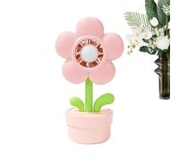 Generico Portable Mini - USB Rechargeable 3 Speed Flower Pot Shape Handheld, LED Night Light Cooling Device, Compact Quiet Design | Kids Students Bedroom Car Beach Outdoor Kitchen Dorm Classroom