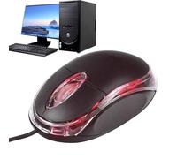 Generico Portable Mini Wired - Optical USB With Ergonomic Shape | Lightweight Design For Travel, Office Use With Laptop Or Computer