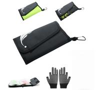 Generico Portable Multi-Layer Fishing Bait Organizer,Waterproof Soft Lure Storage Bag for Hooks,Sinkers & Rigs (black)