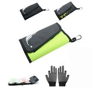 Generico Portable Multi-Layer Fishing Bait Organizer,Waterproof Soft Lure Storage Bag for Hooks,Sinkers & Rigs (green)