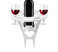 Generico Portable Picnic Table - Lightweight Folding Snack Desk | Mini Outdoor Wine Tray Stand Compact Camping Side Table Travel Accessory for Beach, Lawn, Garden, Fishing, Balcony or Park Use