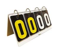 Generico Portable Score Keeper Display Board - Acrylic 30x8x9.5cm Lightweight Manual Number Flipping Counter with High Contrast Digits Smooth Rotation Pages - Indoor Sports Events Game Scoring Board