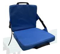 Generico Portable Seat - Wide Padded Cushion, Adjustable Back Support, Foldable Bleacher Chair, Comfortable Outdoor Accessory, Top Sporting Event Gear, Ideal For Resistant Black Fabric For Adults