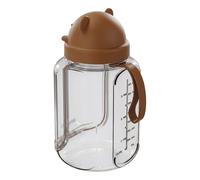 Generico Portable Silicone Sealed Jar, Cute Bear Shape, 500ml Leakproof Container with Lid for Snacks Easy to Carry Food Storage Tool for Oats Yogurt Pudding Salad Soup Lunch Breakfast Use