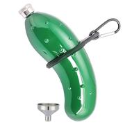Generico Portable Stainless Flask Bottle - Cucumber Inspired Liquor Container, 150ml Slim Design For Travel Convenience, Holiday Drinking Supplies, Christmas Party Hiking Outdoor Usage