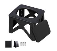 Generico Portable Toilet Seat, Folding Camping Stool, Adult Potty Chair, Lightweight Outdoor Gear Bench, Compact Travel Accessory for Road Trip, Hiking, Beach, Car, Tent Use, Black/Green