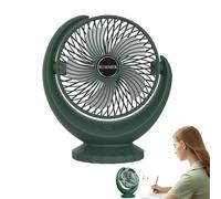 Generico Portable Travel Fan, Rechargeable Camping Cooling Fan, Silent Quiet Cooling Device with 3 Wind Speeds, Adjustable Table Blower, Mini Ventilator with USB Power, Home Outdoor Bedroom Use