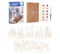 Generico Portable Watercolor Workbook - Travel Drawing Set | Mini Paint Supplies for Artists, Beginner Kit for Students, Compact Hobbyist Tool for Outdoor, Professional Quality Paper for Road Trips