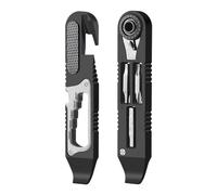 Generico Portable Wrench | Ergonomic Nylon-Fiber Composite 13x2.5x1.7cm Lightweight Ratchet Hex Screw Tool | Versatile Bicycle Repair Kit for Tire Prying, Maintenance, And Adjustment | Compact Handh