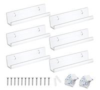 Genérico Portabottiglie, scaffale galleggiante moderno da 6 pezzi, scaffale per riporre e visualizzare dischi - per soggiorno moderno, camera da, amanti della musica, collezionisti, libri