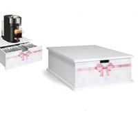 Generico Portacapsule Cassetto Portacialde Capsule Caffè Bustine Tè Tisane Legno Ceramica (5 (LEGNO))