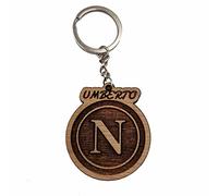 Generico Portachiave in Legno della Tua Squadra del Cuore, Personalizzato col Tuo Nome, Realizzato con Laser Modello Napoli