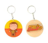 Generico Portachiavi Artigianale in Legno Walter White, Gadget compatibile con Breaking Bad, Idea Regalo amico, Los Pollos Hermanos, Heisenberg