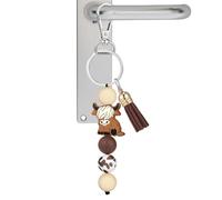 Generico Portachiavi Bracciale - Con Nappine E Perline In Silicone - Ciondoli A Forma Di Animali Kawaii,Per Cellulare, Portafoglio, Zaino, Borsa Tote E Valigia