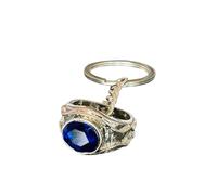 Generico Portachiavi Compatibile con Vilya Anello dell'Aria o Anello di Zaffiro Color Argento Ispirato Saga Signore degli Anelli Gadget Accessori Auto Idea Regalo Magia Fantasy Cosplay