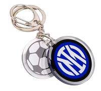 Generico Portachiavi compatibile Inter serie a logo e pallone plastica Calcio sport gadget accessorio zaino idea regalo uomo donna bambino